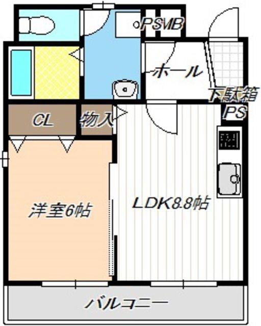 YOSHI.T3(1LDK/3階)の間取り写真