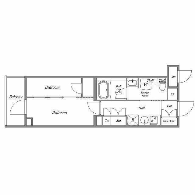 ACP RESIDENCE 中延(2K/1階)の間取り写真