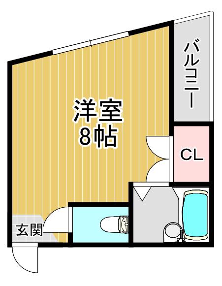 メゾン ノア(1K/1階)の間取り写真
