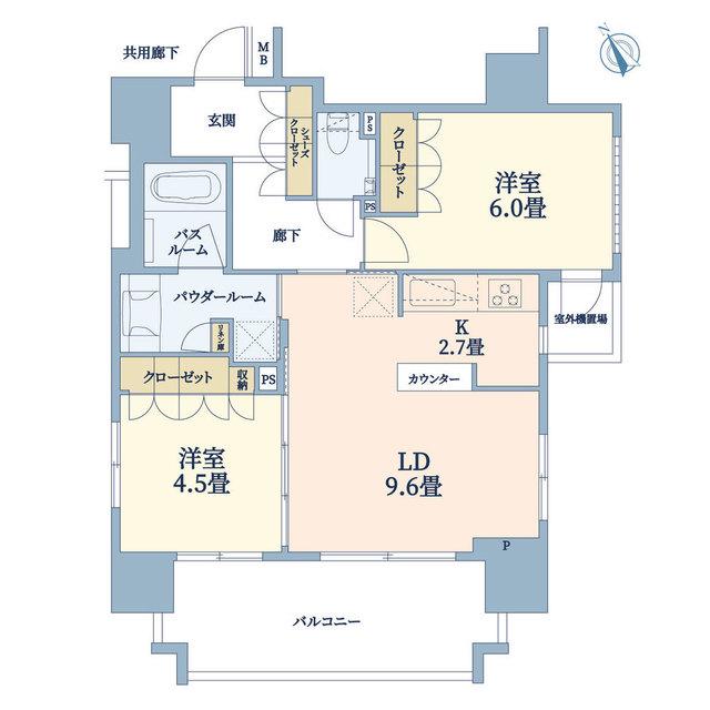 ガーラ・レジデンス文京白山(2LDK/5階)の間取り写真