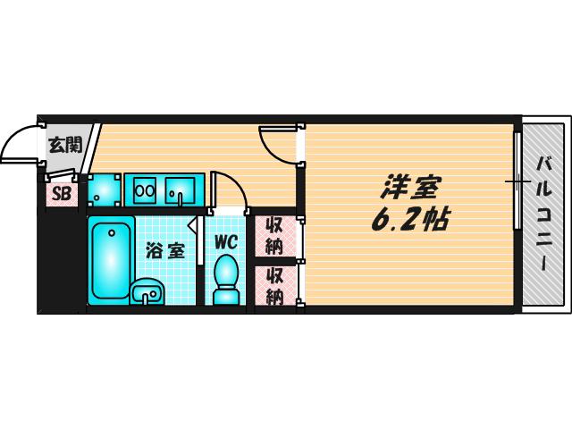 レオパレスFUSE(1K/3階)の間取り写真