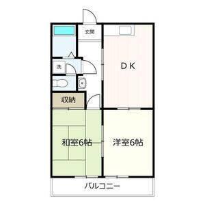 メゾンひかり(2DK/2階)の間取り写真