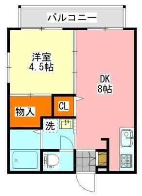 アーバン千葉寺(1DK/1階)の間取り写真