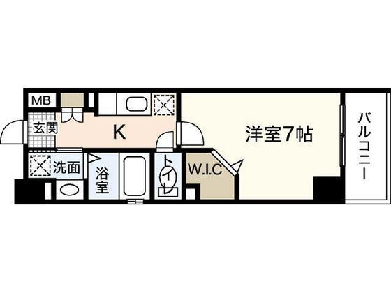 LEGEND PALACE(1K/6階)の間取り写真