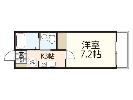 カッサフォルテ光南(1K/1階)の間取り写真