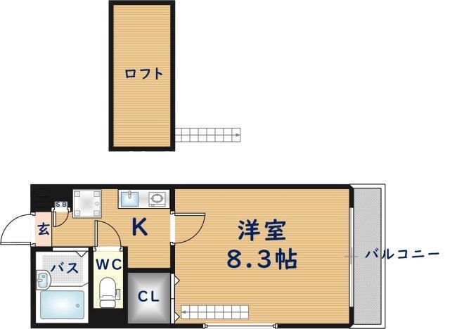 アルカサールYOSHITANI弐番館(1K/3階)の間取り写真