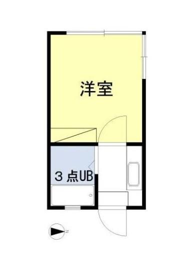 ラディシュ川田(1K/2階)の間取り写真