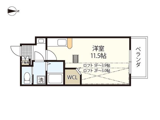 KATAYAMABLDG19(ワンルーム/12階)の間取り写真