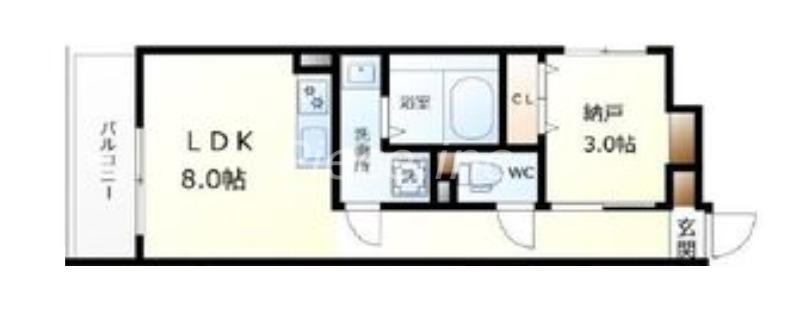 S-MOVE大阪鶴見(1LDK/3階)の間取り写真