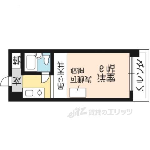ヴィラタテハラ(1K/2階)の間取り写真
