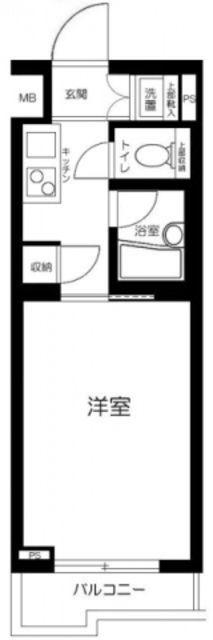ルーブル学芸大学弐番館(1K/3階)の間取り写真