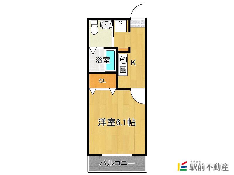 CASAMENT SCOLO(1K/1階)の間取り写真