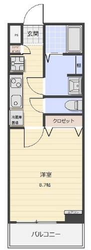 グランドフィオーレ春日町(1K/3階)の間取り写真