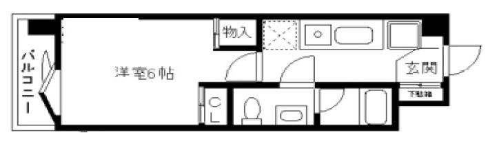 HISTORIA・K(1K/3階)の間取り写真