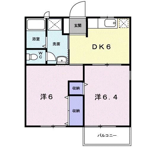グリーンハイツSATOH I(2DK/1階)の間取り写真