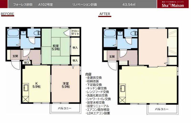 フォーレス砂田A(1LDK/1階)の間取り写真