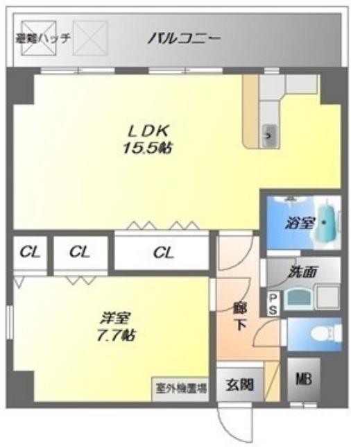 グランデフィオーレ(1LDK/5階)の間取り写真