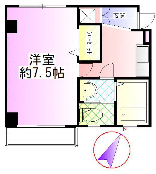 グランプレイス西橋本(1K/2階)の間取り写真