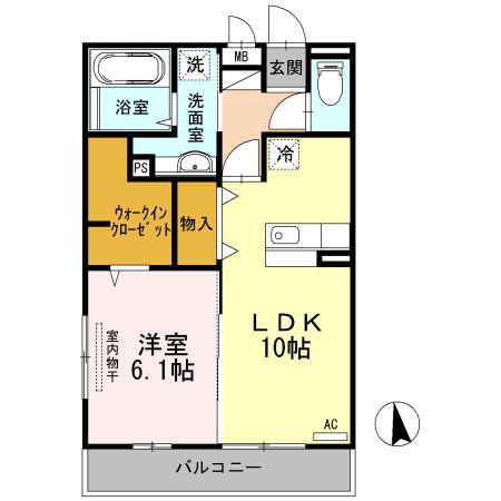 コンフォルト アン(1LDK/2階)の間取り写真