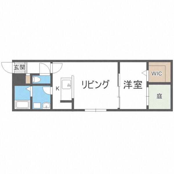 VILLA LIISA(1LDK/1階)の間取り写真