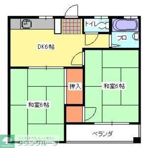 グレースマンションやまざき(2DK/1階)の間取り写真