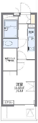 レオパレスREFINED(1K/1階)の間取り写真