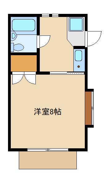 ヤマモト(1K/1階)の間取り写真