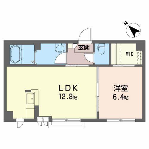 シャーメゾンポラリス(1LDK/1階)の間取り写真
