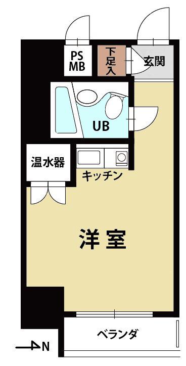 ネオハイツ内本町(ワンルーム/4階)の間取り写真
