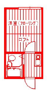 BCASA森林公園RE-BORN(1K/2階)の間取り写真