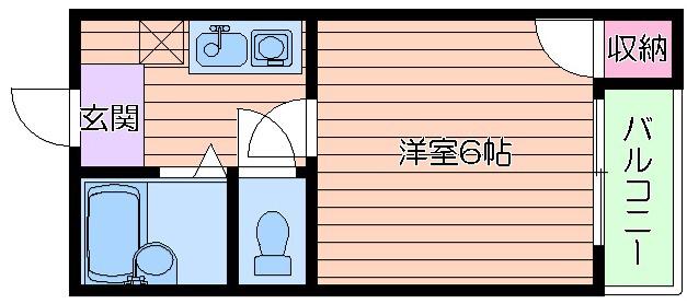 リバティ京橋(1K/4階)の間取り写真