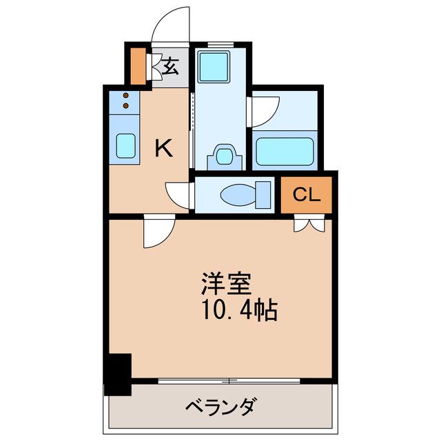 BSレジデンス栄(1K/7階)の間取り写真