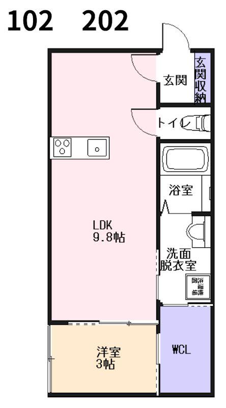ANTHEM (1LDK/1階)の間取り写真