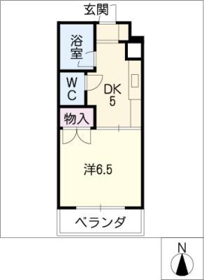 APARTMENT HOUSE 壱番館(1DK/1階)の間取り写真