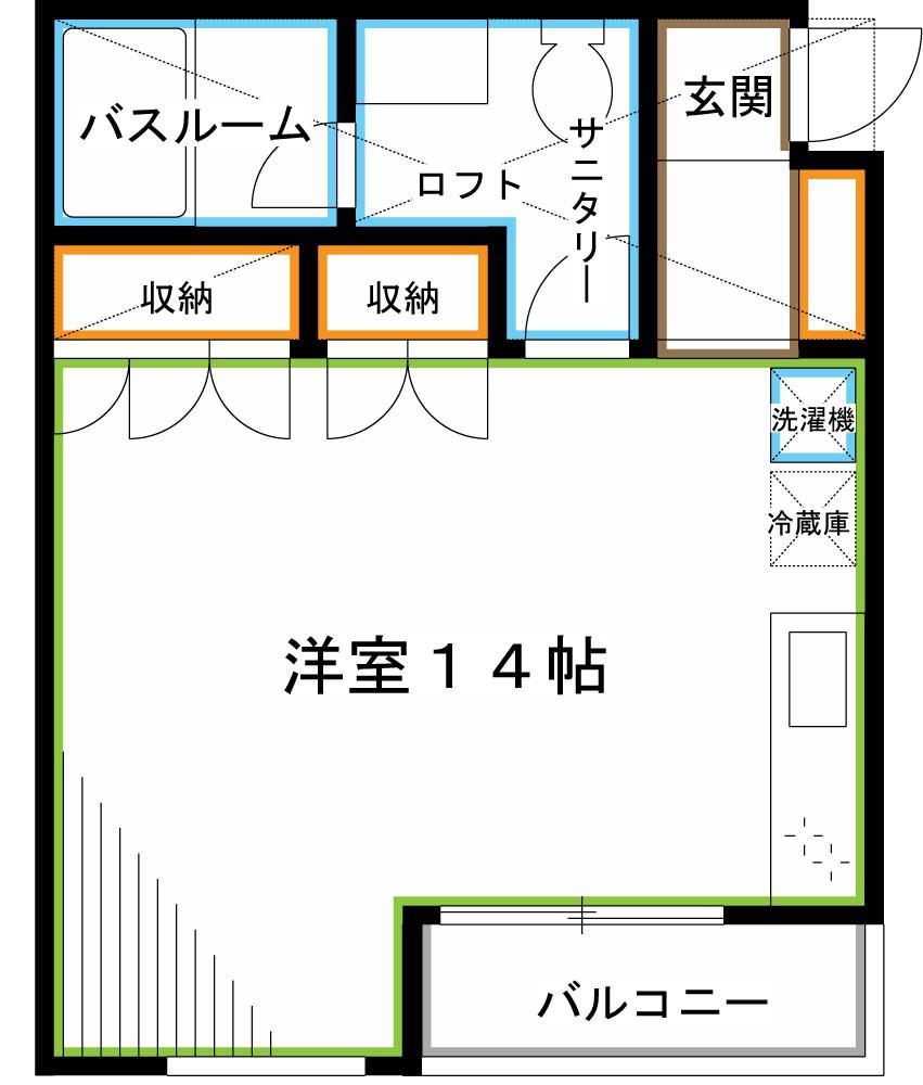 ANNEX南荻窪(ワンルーム/2階)の間取り写真
