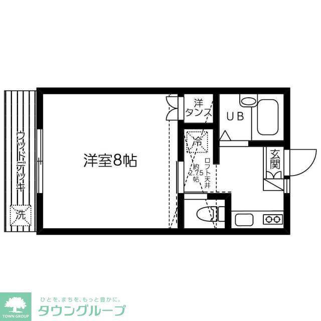 高松コーポラスA棟(1K/1階)の間取り写真