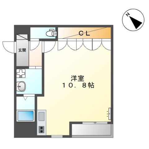 メゾンドモンブラン(ワンルーム/1階)の間取り写真