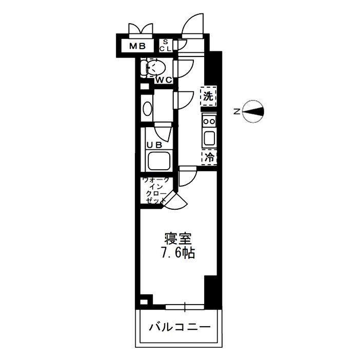 レジディア亀戸-(1K/11階)の間取り写真