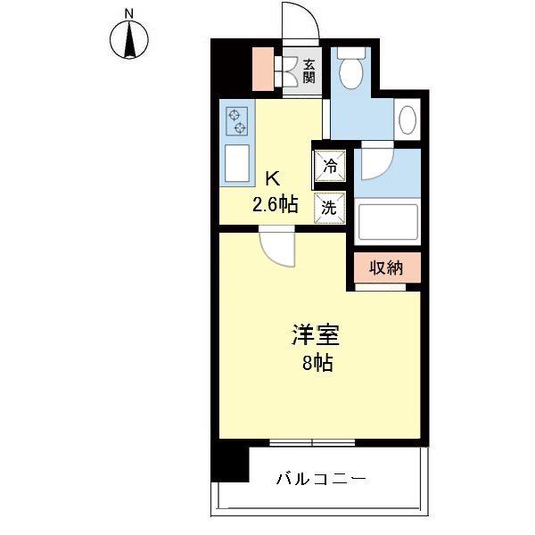 サンサールハワ(1K/2階)の間取り写真