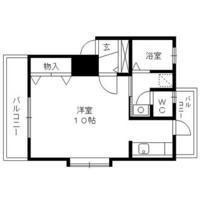 セジュールII(1K/3階)の間取り写真