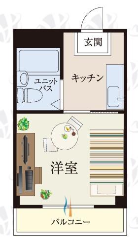 BCASA久里浜RE-BORN(1K/3階)の間取り写真