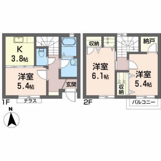 パルモ泉崎(3K/1階)の間取り写真