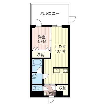 エターナル オリオン(1LDK/1階)の間取り写真