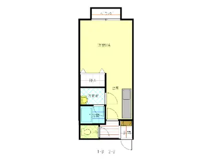 コーポみなと(ワンルーム/1階)の間取り写真