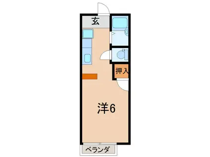 さくらガーデン東浜(ワンルーム/2階)の間取り写真