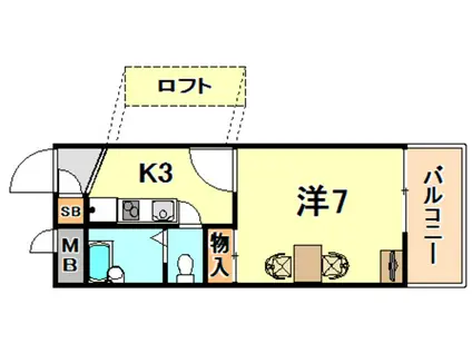 レオパレスゴールドフォルム(1K/1階)の間取り写真
