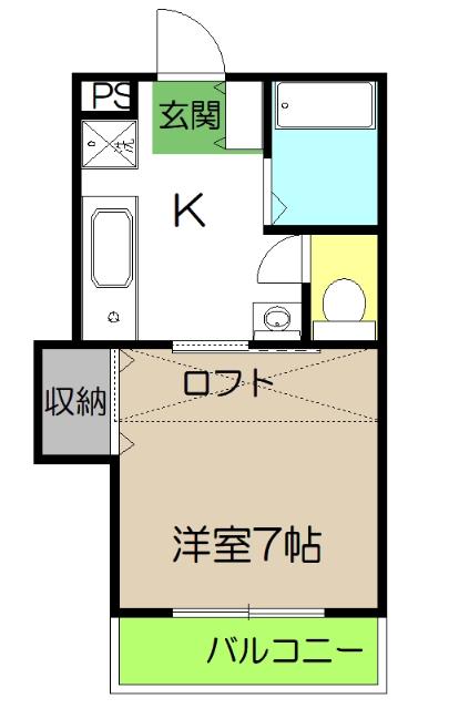 ジョイシティ(1K/3階)の間取り写真