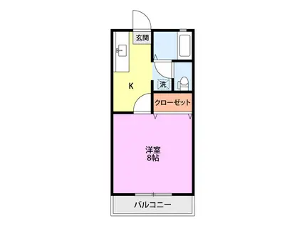 ファミールメゾン小舟町(1K/1階)の間取り写真