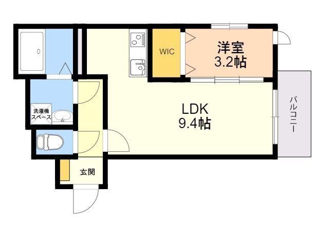PORTA NOB二日市(1LDK/2階)の間取り写真