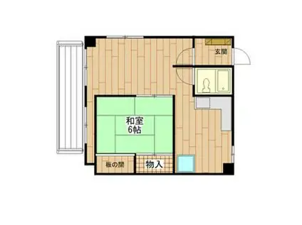 うなばらマンション2(1LDK/7階)の間取り写真